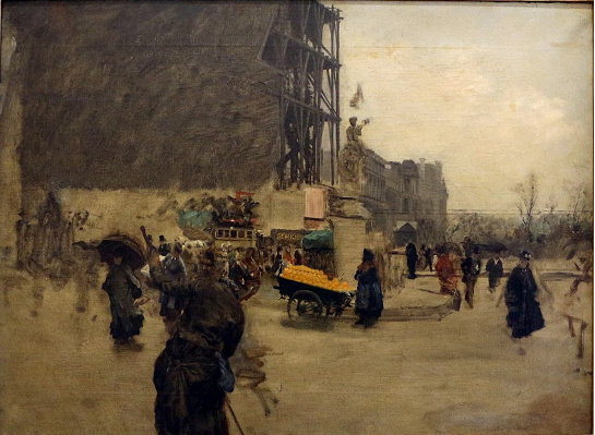 De Nittis - Piazza delle Piramidi a Parigi